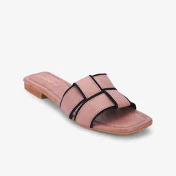 DressBerry Women Textured Open Toe Flats with Buckles-6