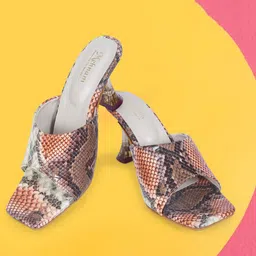 MEHNAM Printed Open Toe Slim Heels-27