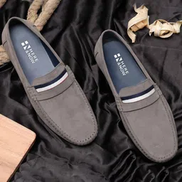 HERE&NOW Men Suede Penny Loafers-picture-38