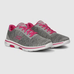 Skechers Women Grey Textile  Non-Marking Walking Shoes-image-40