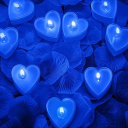 Aromatic Fables 12 Pieces Blue Valentine's Scented Tealight Candles-37
