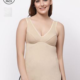 Floret Women Pack of 3 Solid Cotton Camisoles-image-105
