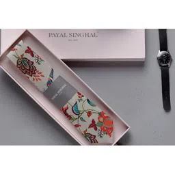 PS MEN BY PAYAL SINGHAL Men Khaki & Orange Printed Tie-image-32