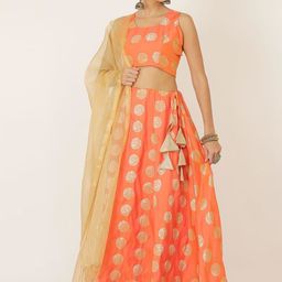KAANCHIE NANGGIA Semi-Stitched Lehenga & Blouse With Dupatta-picture-10