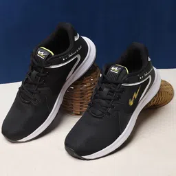 Campus Men Black Mesh Running Shoes-55