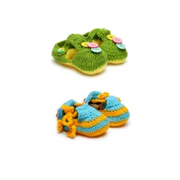 CHUTPUT Infant Set Of 2 Crochet Wool Booties-12