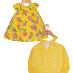 Creative Kids Infant Girls Pack of 2 Printed Round Neck A-Line Dresses-image-89