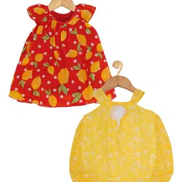 Creative Kids Infant Pack of 2 Printed Romper Dresses-image-71