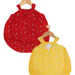 Creative Kids Infant Pack of 2 Printed Romper Dresses-image-68