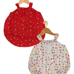 Creative Kids Infant Girls Pack Of 2 Printed Romper Dresses-image-24