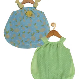 Creative Kids Infant Girls Pack of 2 Printed Rompers-image-80