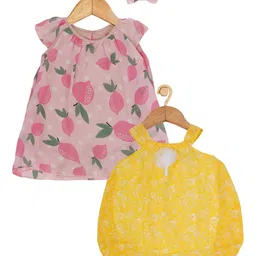 Creative Kids Infant Girls Pack of 2 Printed Rompers-image-70