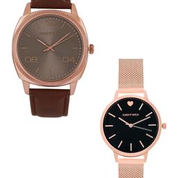 JOKER & WITCH Unisex Stainless Steel Dial Analogue His and Her Watches JWJCW427-24