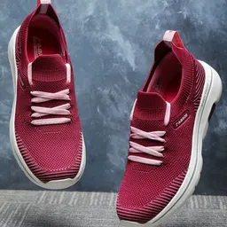 ABROS Women Magenta Mesh Running Shoes-image-51