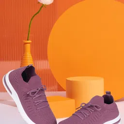 Longwalk Women Purple Textile Walking Non-Marking Shoes-image-37