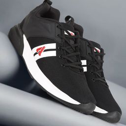 Aqualite Men Elastic Fit Technology Non-Marking Running Sports Shoes image 1