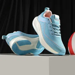 HRX by Hrithik Roshan Women Blue & White Memory Foam Mesh Running Shoes-image-55