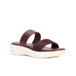 Bata comfit Textured Open Toe Wedges image 1