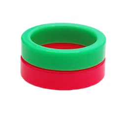 Rhea Set Of 2 Round Duo Statement Resin Bangles-16
