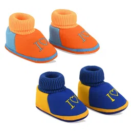 Smartots Infants Pack Of 2 Colourblocked Pure Cotton Booties-41