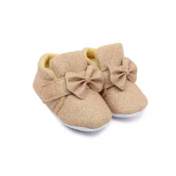 BAESD Infant Girls Textured Bow Detail Cotton Booties-image-13