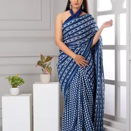 shivanya  handicrafts Shivanya Handicrafts Pure Cotton Block Print Saree image 2