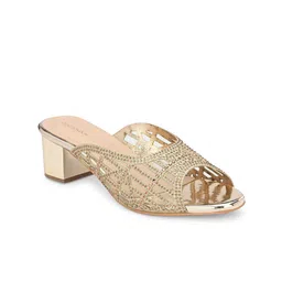 CLOG LONDON Embellished Open Toe Block Heels image 4