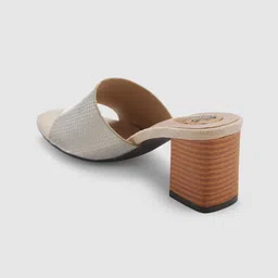 Sole To Soul Textured Mules Block Heels image 4