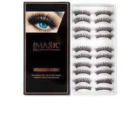 IMAGIC 10 Pairs Black Natural & Soft Handmade 3D False Eyelashes - L07 image 4