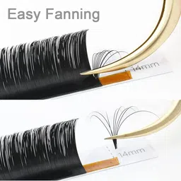 NAGARAKU Black Easy Fanning 12 Rows Mega Volume Eyelash Extension - Curl C 0.03/15 image 2