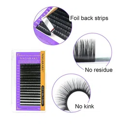 NAGARAKU Individual Premium Classic Matte Synthetic 16 Rows Eyelash Extensions - Curl B image 5