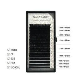 NAGARAKU Premium Classic 16 Rows Tray 7-15mm False Eyelash Extensions - Curl-D 0.25 image 3