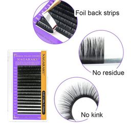 NAGARAKU Premium Classic Matte Black 16 Rows Synthetic Eyelash Extensions - Curl C image 5