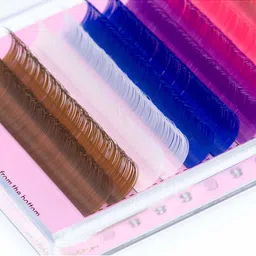 NAGARAKU 8 Colors Rainbow False Eyelash Extensions - Curl C 8/0.10 image 3