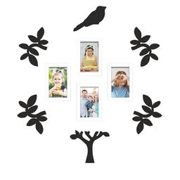 RANDOM Set Of 4 White Solid Photo Frames With 7 Plaques image 2