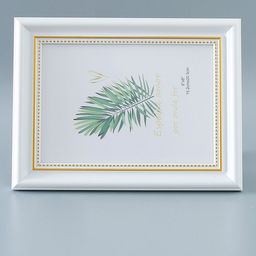 Kuber Industries White & Gold Toned Self Design MDF Table Photo Frames image 2