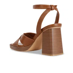 London Rag Open Toe Block Heels With Ankle Loop image 3
