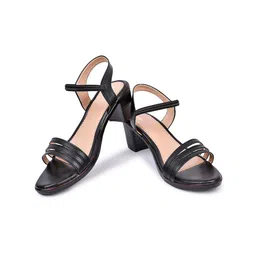 Action Comfort Open Toe Block Heels With Backstrap image 3