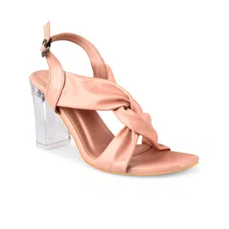 JM Looks Twisted Strap Block Heels image 5