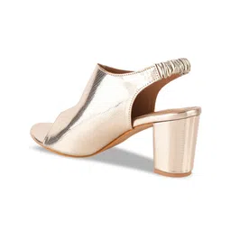 Shoetopia Textured Block Mules With Backstrap image 4