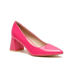 Flat n Heels Pointed Toe Block Pumps image 4
