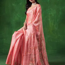 Sangria Floral Beads and Stones Saree-46