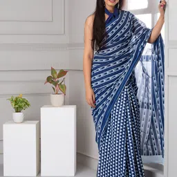 shivanya  handicrafts Shivanya Handicrafts Pure Cotton Block Print Saree image 3