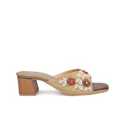 Inc 5 Embroidered Open Toe Block Heels image 2