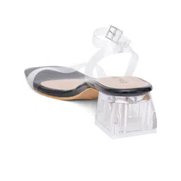 Retro Walk Open Toe Block Heels image 3