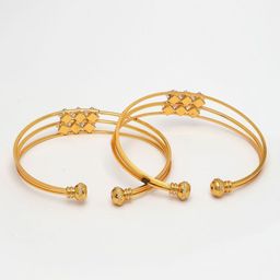 NVR Set Of 2 Gold Plated CZ Studded Bangles image 3