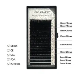 NAGARAKU Premium Classic 16 Rows Tray 7-15mm False Eyelash Extensions - Curl-DD 0.10 image 3
