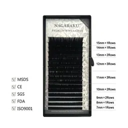 NAGARAKU Premium Classic 16 Rows Tray 7-15mm False Eyelash Extensions - Curl-J 0.05 image 3