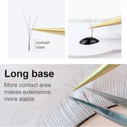 NAGARAKU W 3D Bloom Volume Premade Cluster 12 Rows Eyelash Extension - Curl D - 0.07/8 image 4