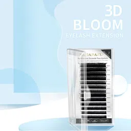 NAGARAKU W 3D Bloom Volume Premade Cluster 12 Rows Eyelash Extension - Curl C - 0.07/15 image 5